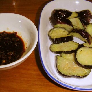 ナス素揚げ・生姜醤油で